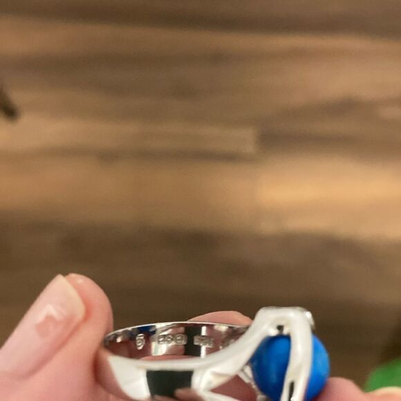 Life By Ken Craft Sterling Silver Ring with 9 Interchangeable Gemstone Inserts. - Picture 6 of 8